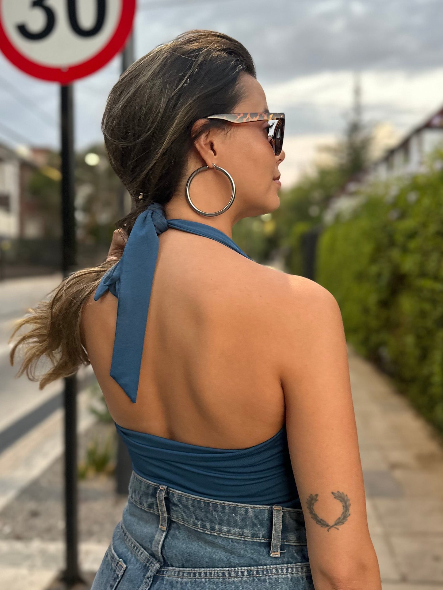 Top Luca azul